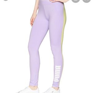NWOT Puma Lavender and Lime Leggings